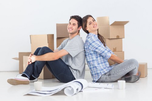 Team applying health and safety standards while completing a move