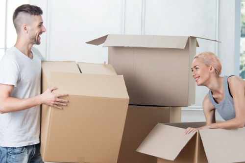 Packed boxes and moving supplies ready for a Lambeth relocation